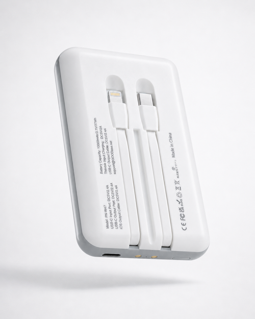 Portable charger 10,000mAh - Expansion Unit for W47 Family Power Hub, Built-in Cables Portable Charger