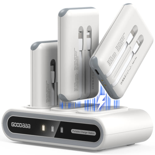 Family Power Hub, 3-Pack 10000mAh Portable Charger