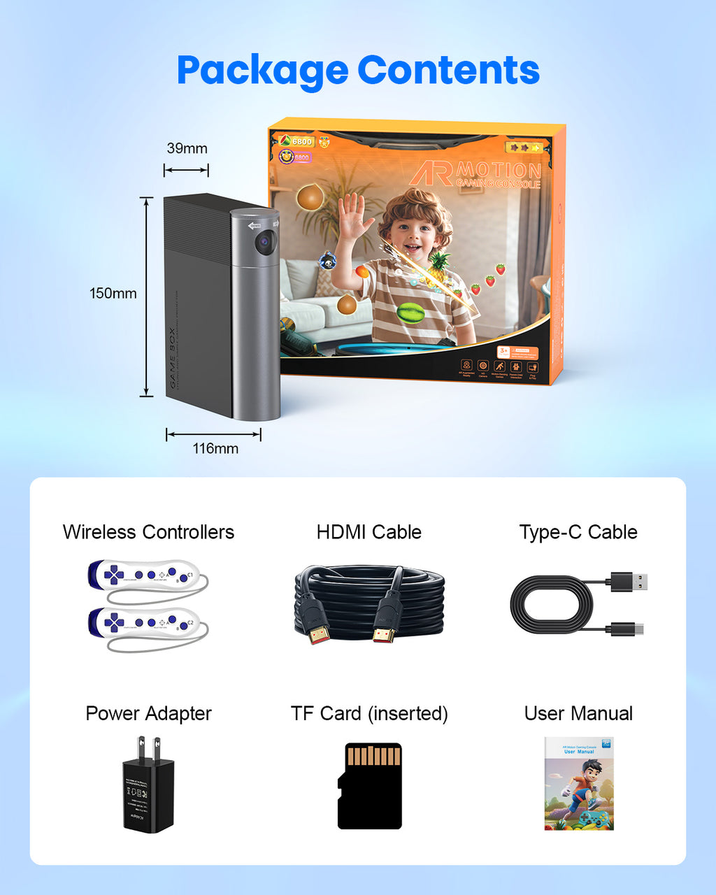 AR Motion Gaming Console for family Gathering, Gift for Kid