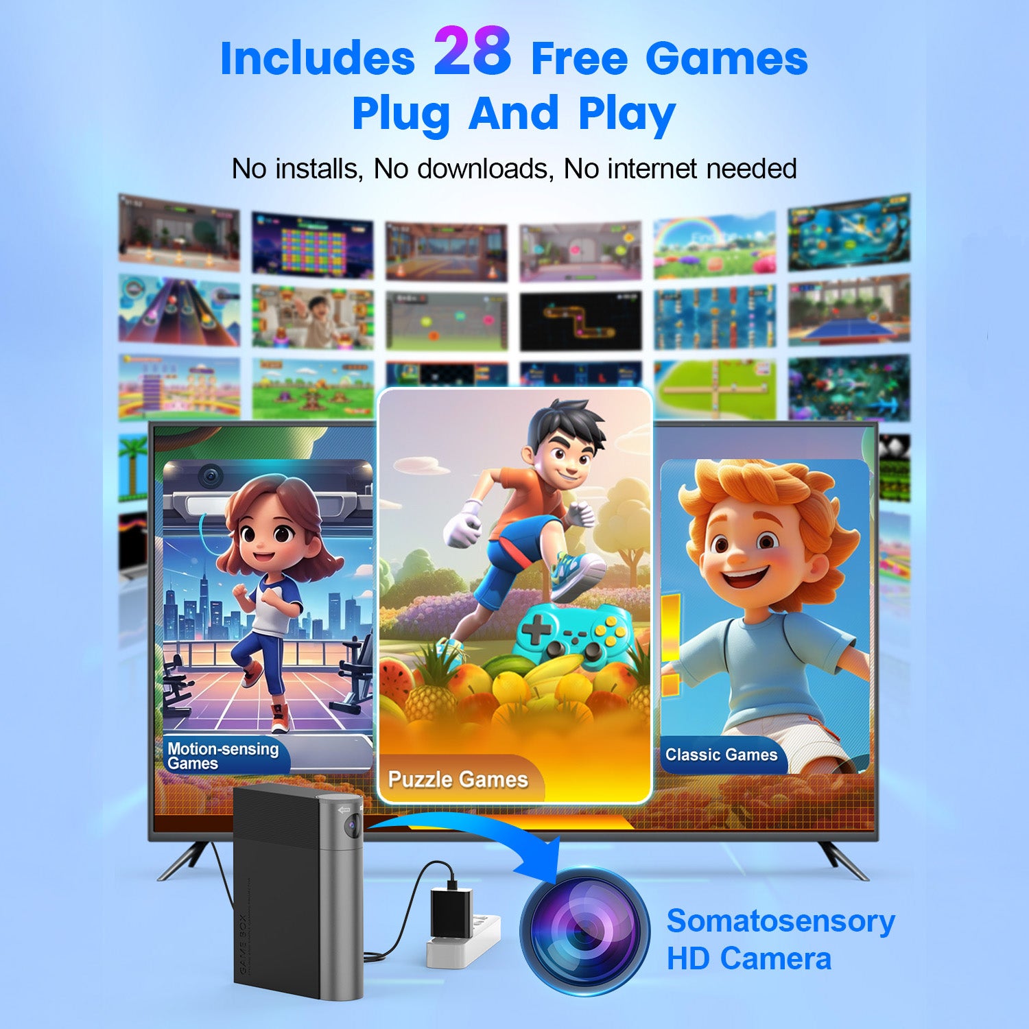 AR Motion Gaming Console for family Gathering, Gift for Kid