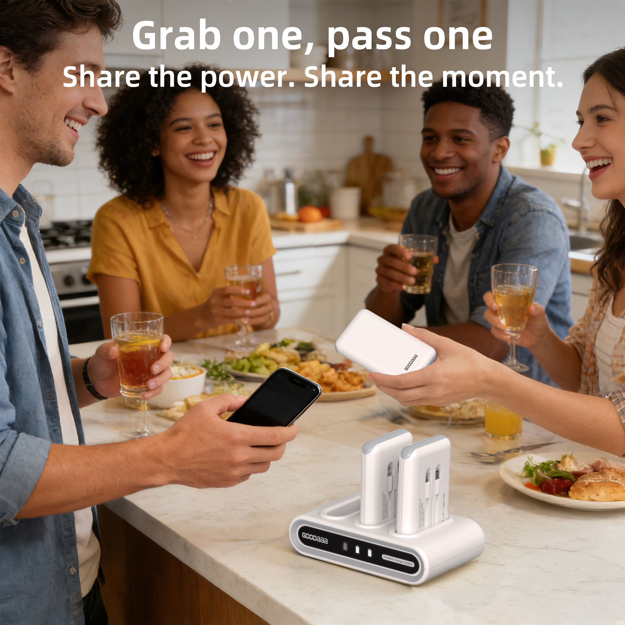 PN-W47 3-Pack 10000mAh Portable Charger, White