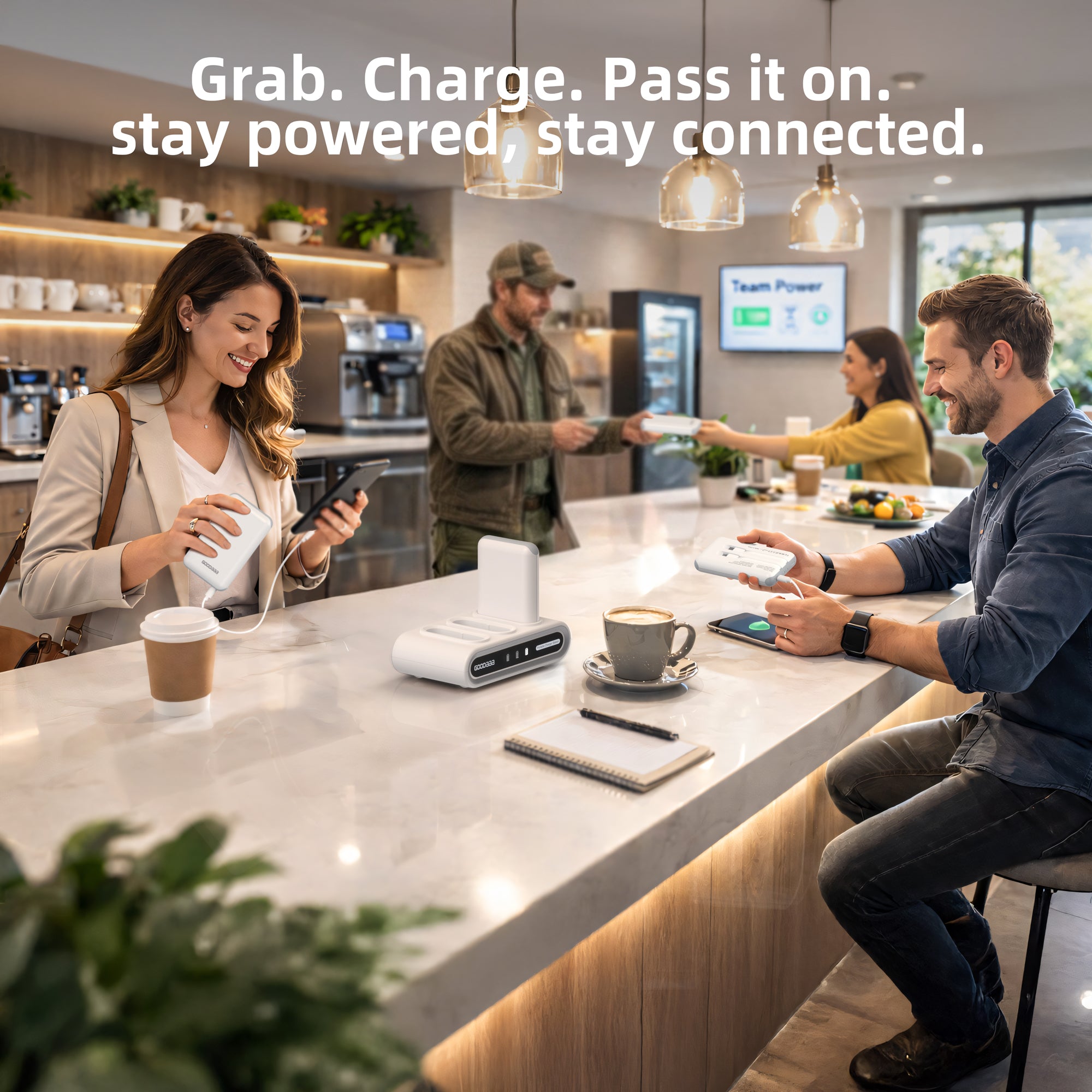 PN-W47 3-Pack 10000mAh Portable Charger, White