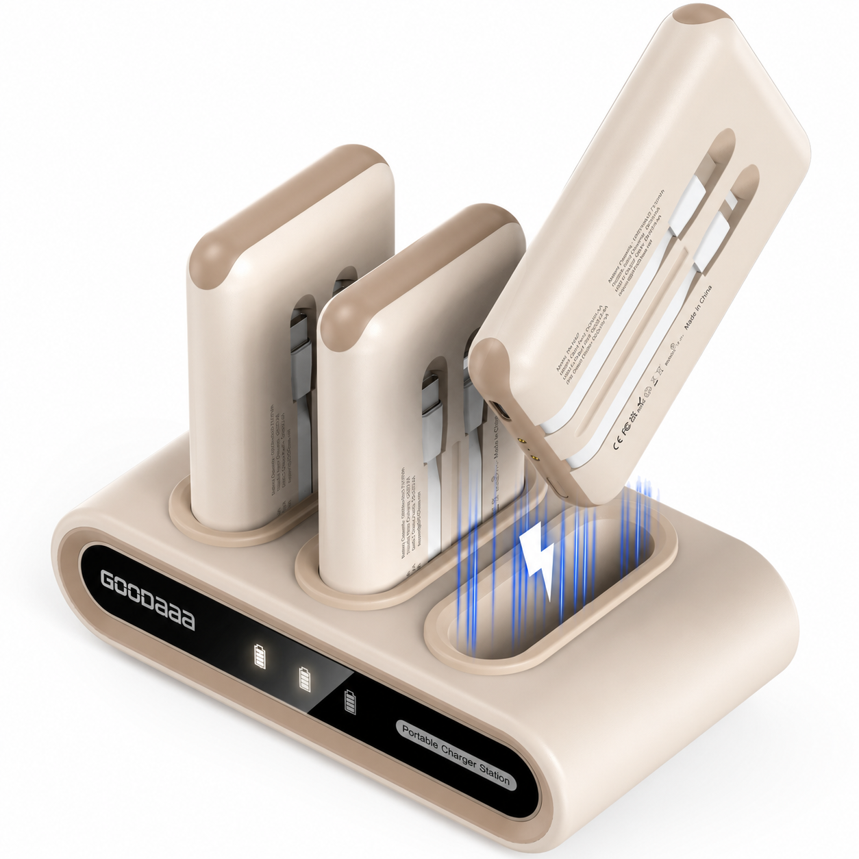 Family Power Hub, 3-Pack 10000mAh Portable Charger