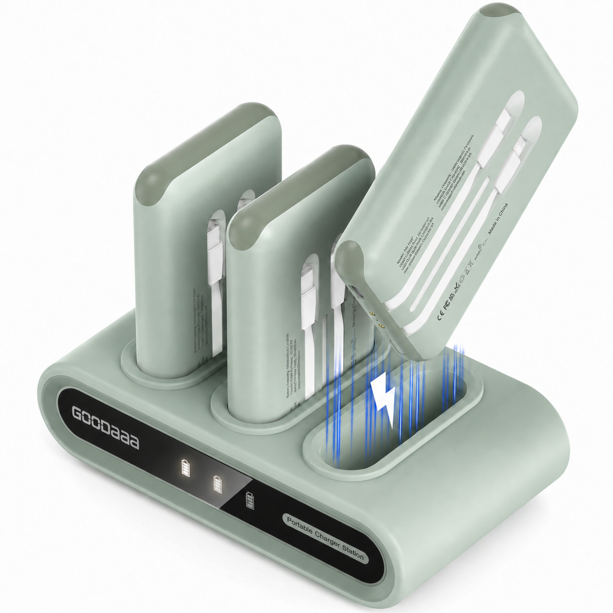 Family Power Hub, 3-Pack 10000mAh Portable Charger
