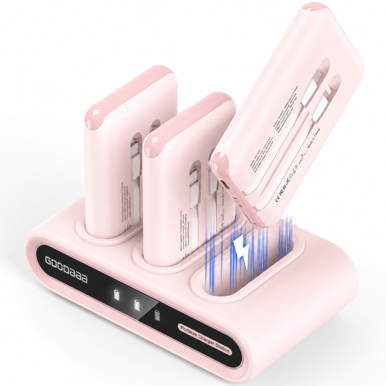 Family Power Hub, 3-Pack 10000mAh Portable Charger